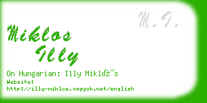 miklos illy business card